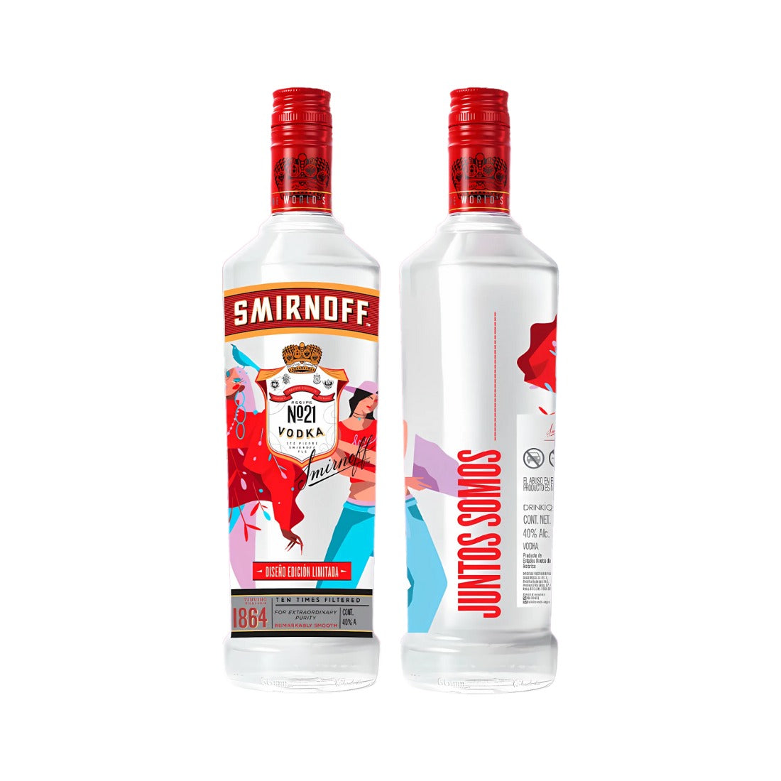 VODKA SMIRNOFF PRIDE 1000 ML EDICIÓN ESPECIAL (3 PIEZAS)