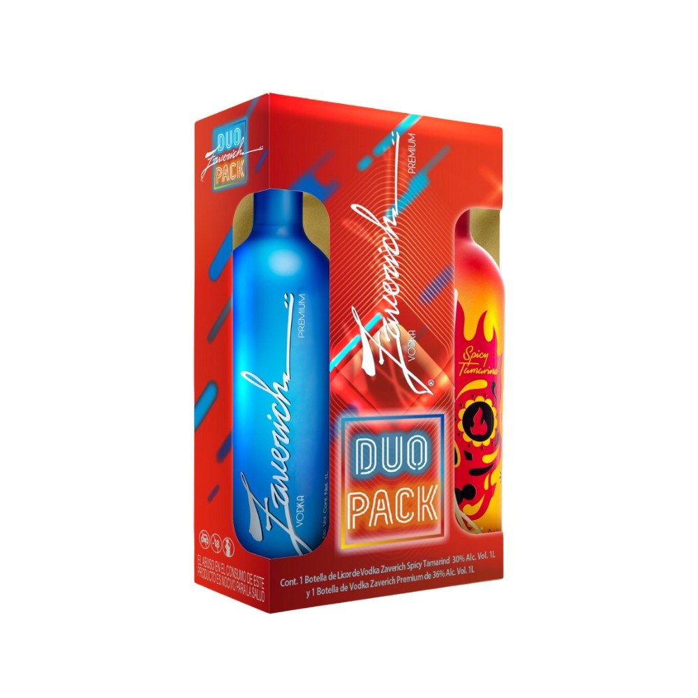 VODKA ZAVERICH DUO PACK TAMARINDO/PREMIUM 1000 ML