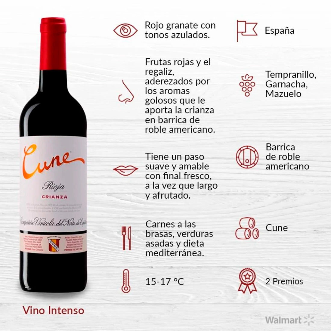 VINO TINTO CUNE CRIANZA 750 ml