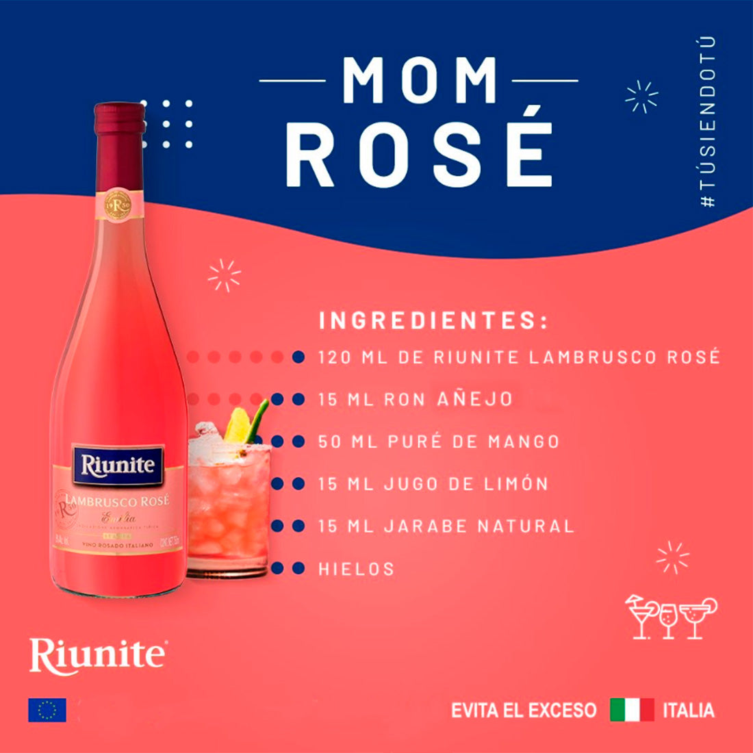 VINO ROSADO RIUNITE LAMBRUSCO ROSÉ 187 ml