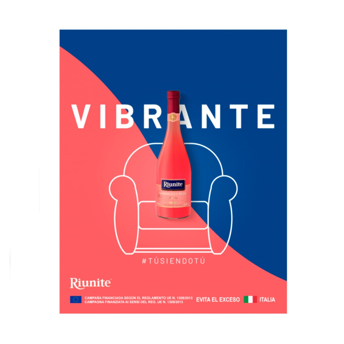 VINO ROSADO RIUNITE LAMBRUSCO ROSÉ 187 ml