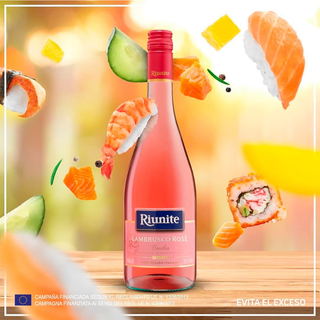 VINO ROSADO RIUNITE LAMBRUSCO ROSE 750 ml