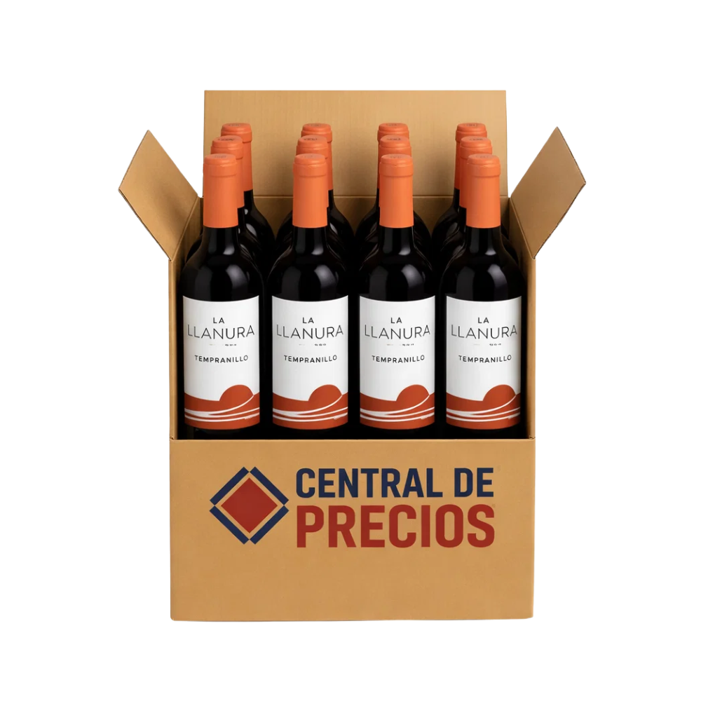 VINO TINTO LA LLANURA TEMPRANILLO 750 ML (12 PIEZAS)