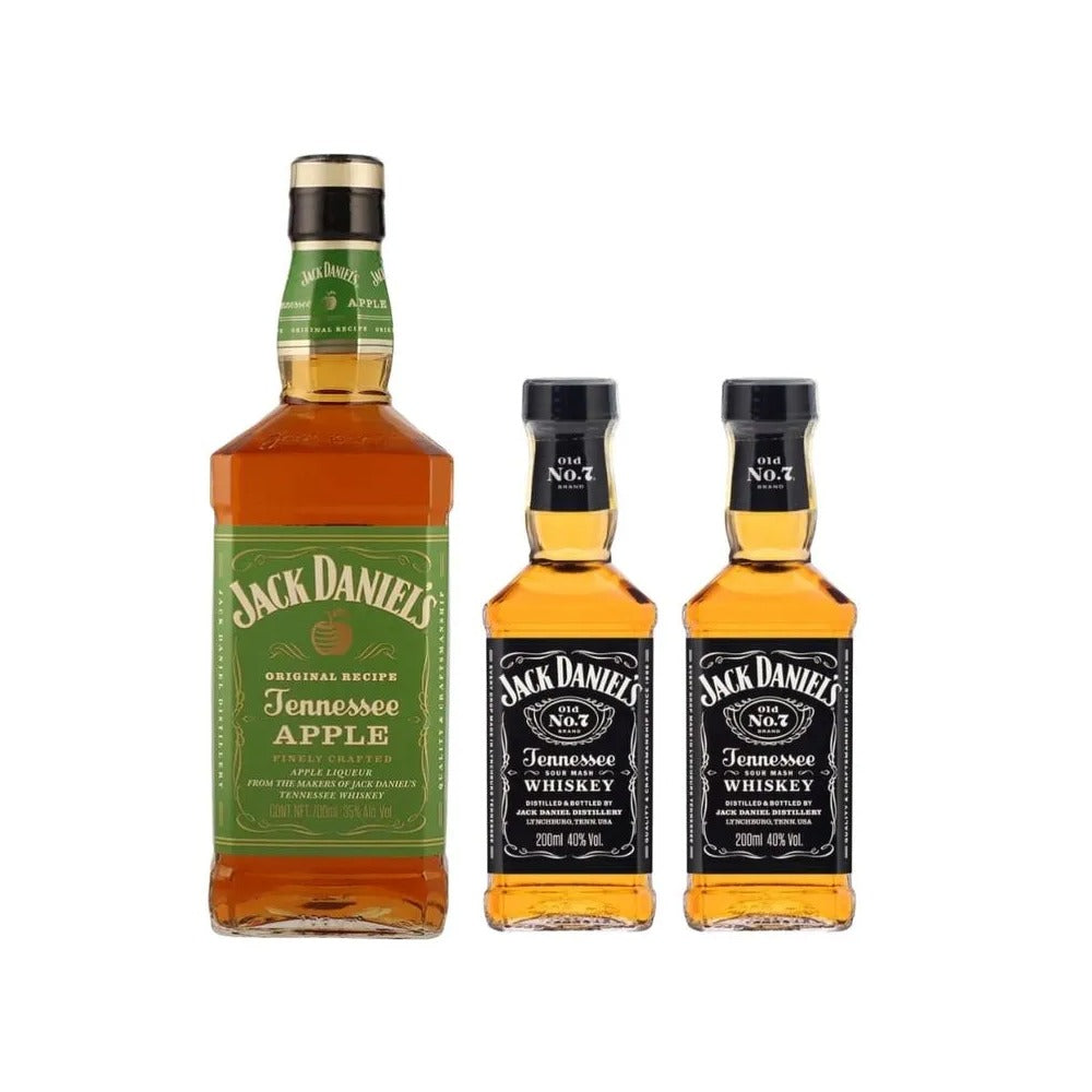 WHISKEY JACK DANIELS APPLE 700 ML+2 BOT JACK DANIELS 200 ML