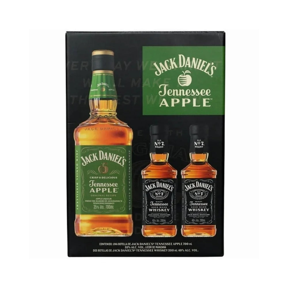WHISKEY JACK DANIELS APPLE 700 ML+2 BOT JACK DANIELS 200 ML