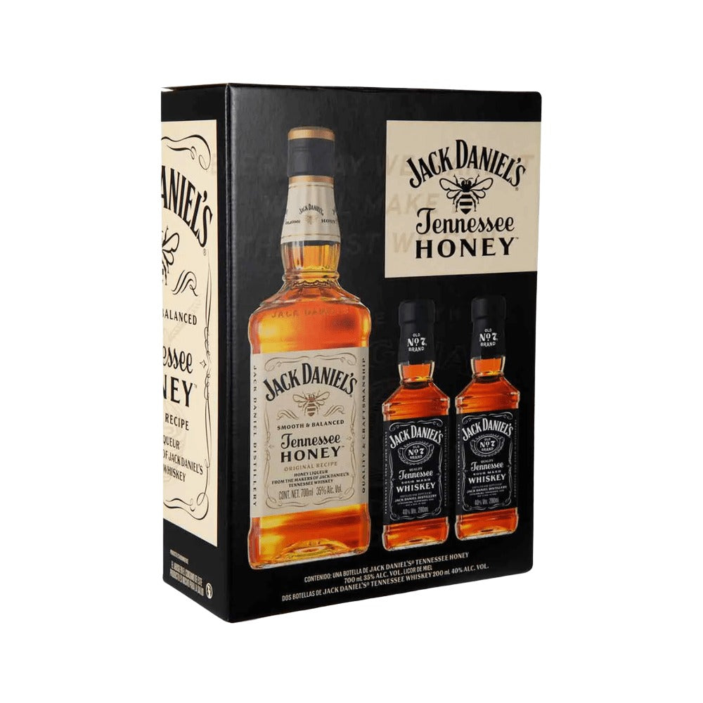 WHISKEY JACK DANIELS HONEY 700 ML+2 BOT JACK DANIELS 200 ML