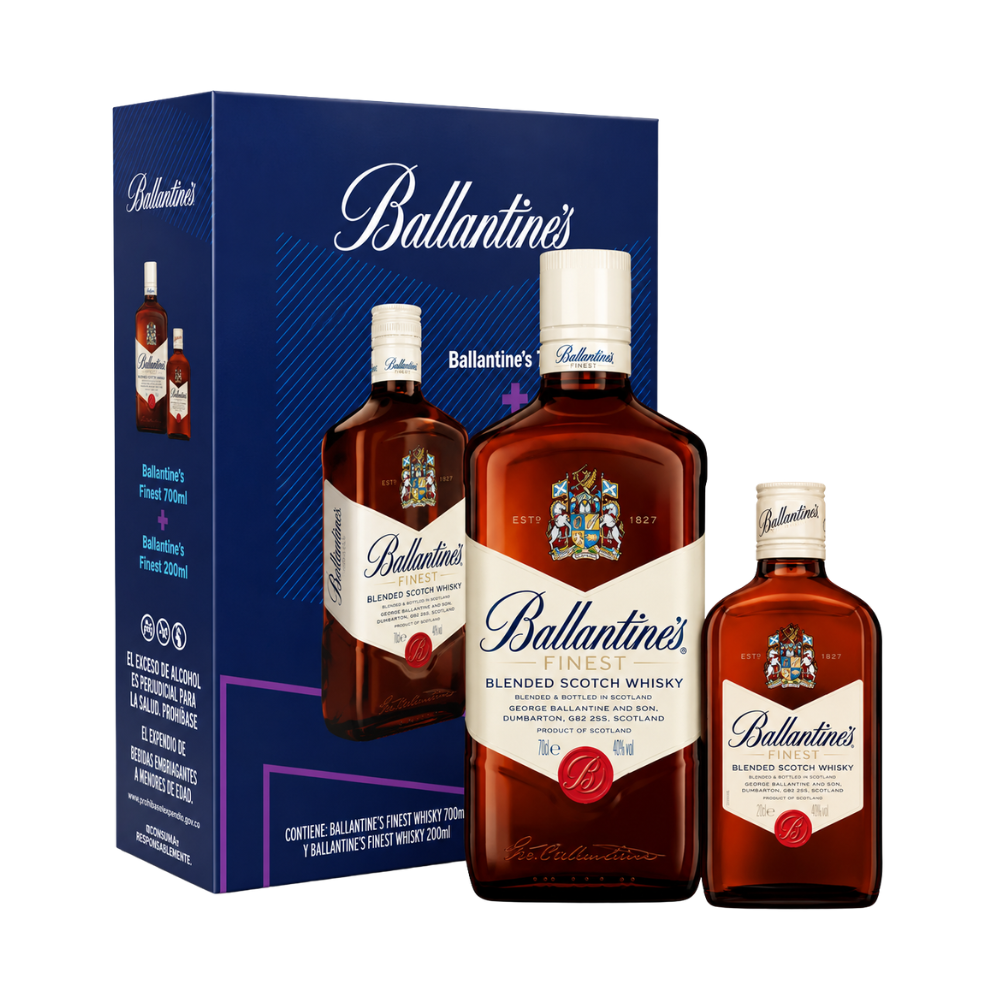 WHISKY BALLANTINE´S FINEST 700ML + BOTELLA 200 ML