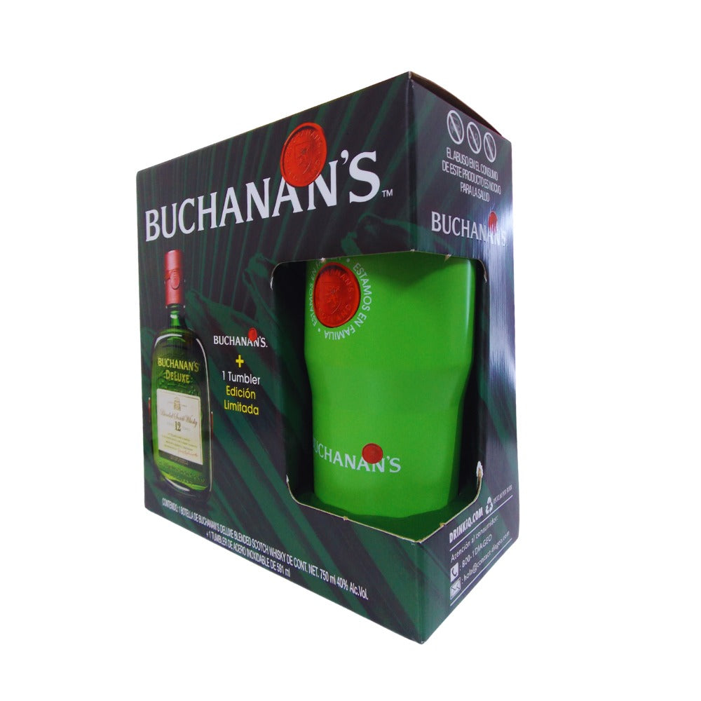 WHISKY BUCHANAN´S DeLUXE 12 750 ML + TUMBLER EDICIÓN LIMITADA