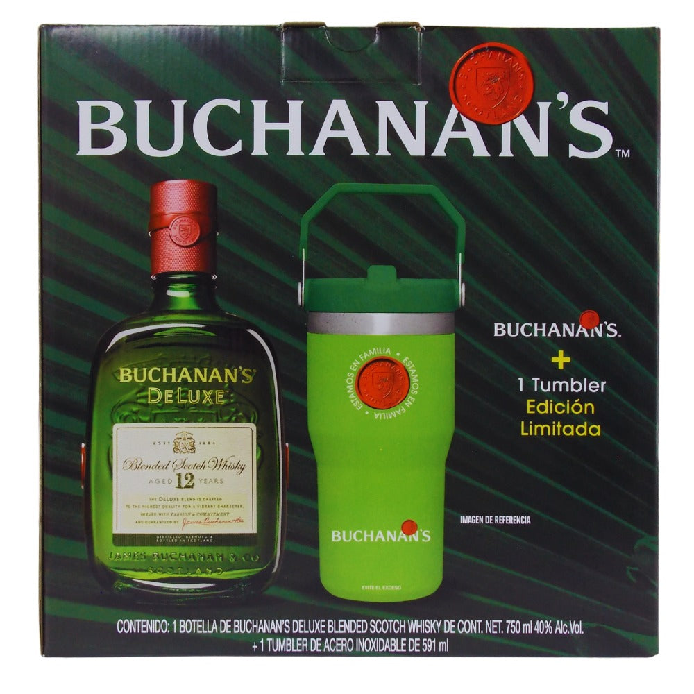 WHISKY BUCHANAN´S DeLUXE 12 750 ML + TUMBLER EDICIÓN LIMITADA
