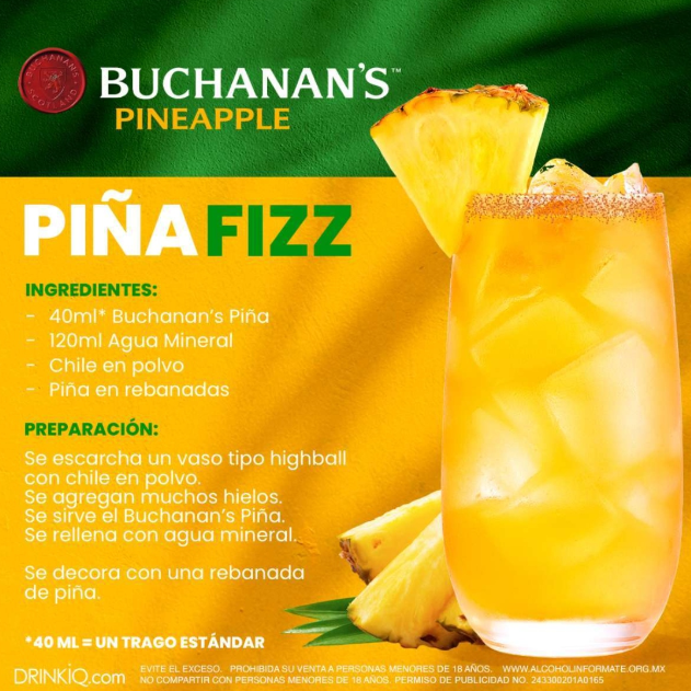 WHISKY BUCHANAN´S PINEAPPLE 750 ml