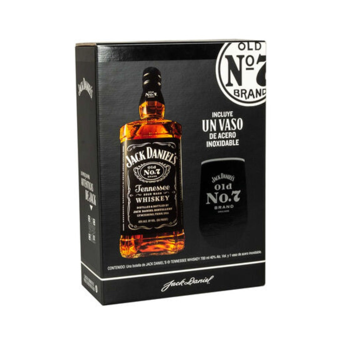 WHISKY JACK DANIELS TW 700 ML + VASO DE METAL