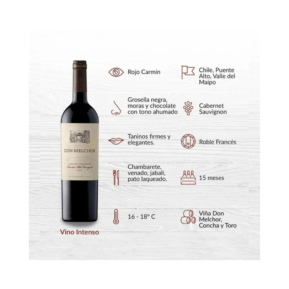 VINO TINTO COCHA Y TORO DON MELCHOR CABERNET SAUVIGNON 750 ML