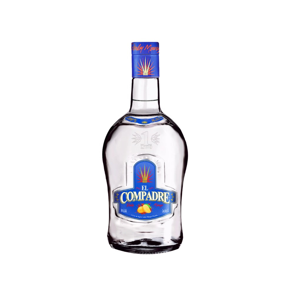 LICOR DE AGAVE EL COMPADRE BABY MANGO 1000 ML (3 PIEZAS)