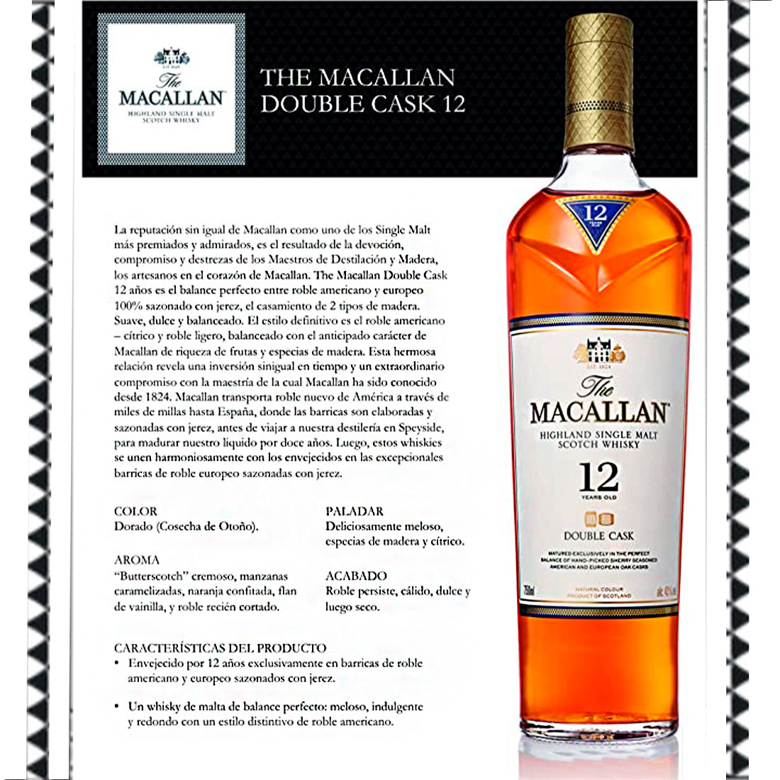 WHISKY MACALLAN 12 YRS DOUBLE CASK 700 ML