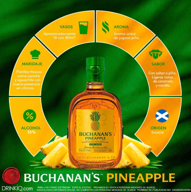 WHISKY BUCHANAN´S PINEAPPLE 750 ml