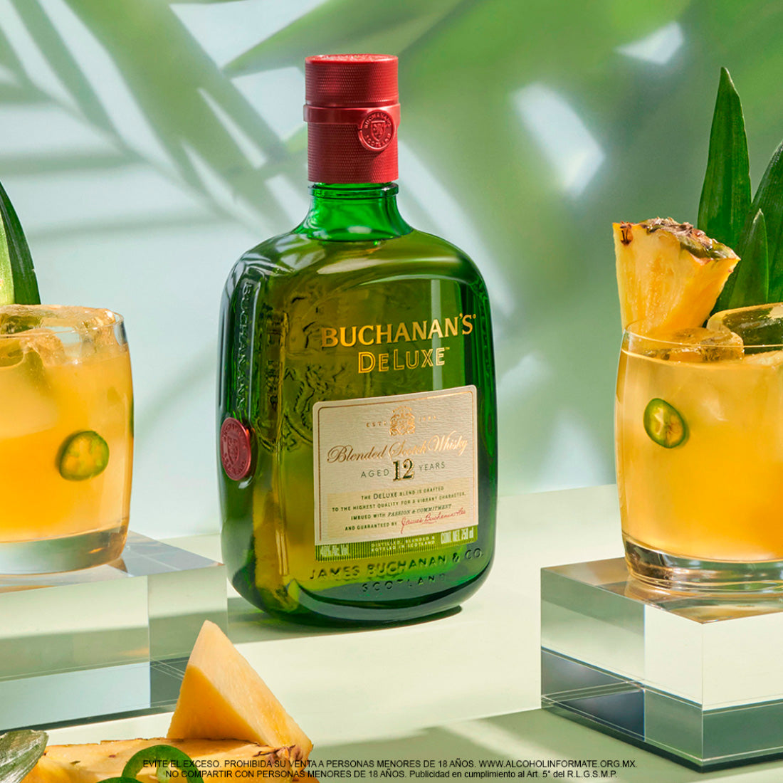 MALETA BUCHANAN´S + 2 BOTELLAS DE REGALO: BUCHANAN´S 12 Y PINEAPPLE