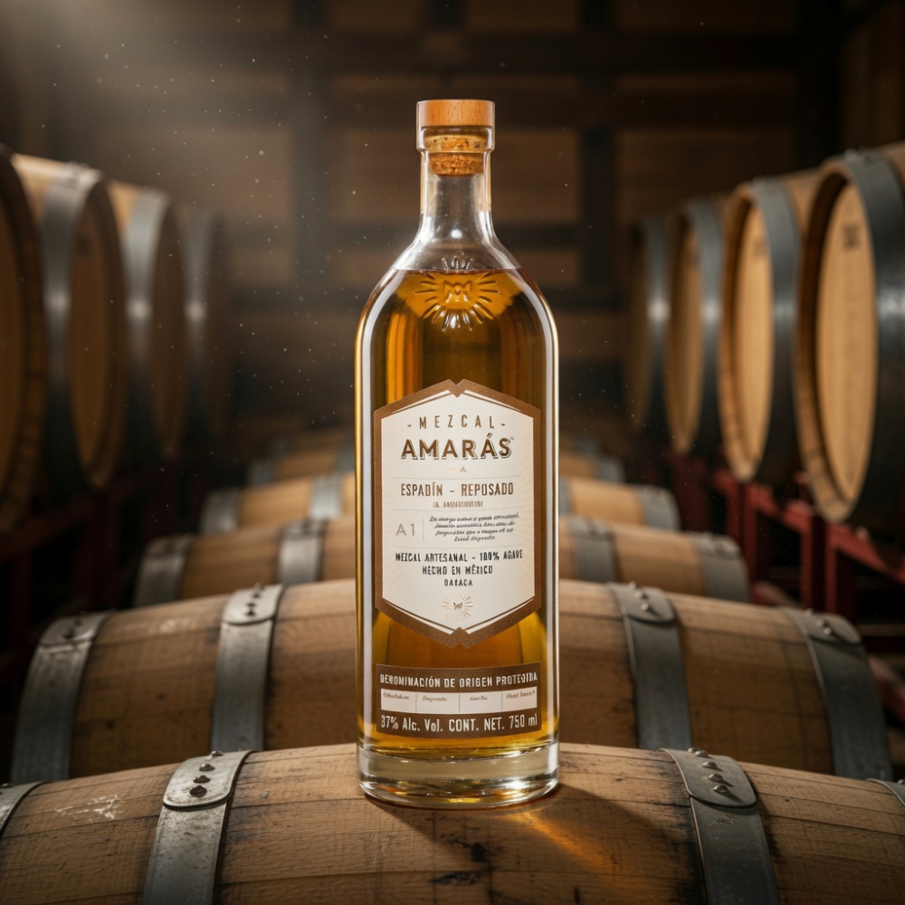 MEZCAL AMARÁS ESPADIN REPOSADO 750 ML