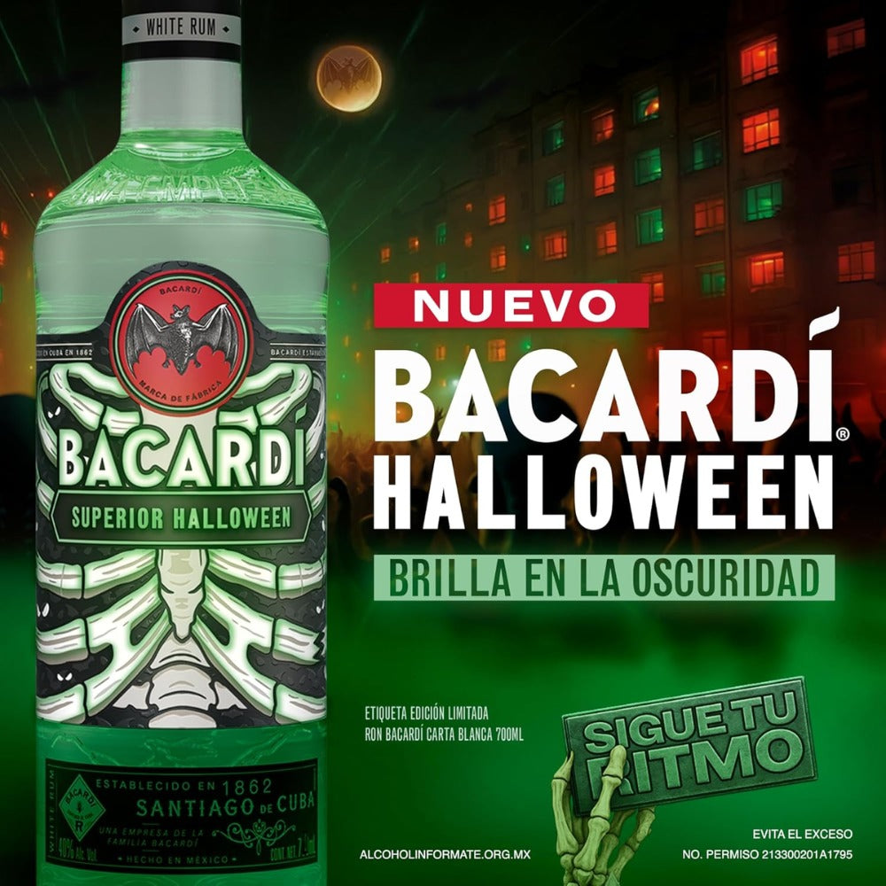 RON BACARDI BLANCO EDICIÓN HALLOWEEN DÚO (DOS PIEZAS)