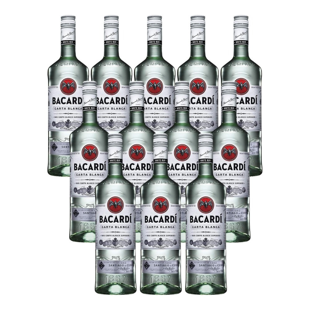 RON BACARDI BLANCO 980 ML (12 PIEZAS)
