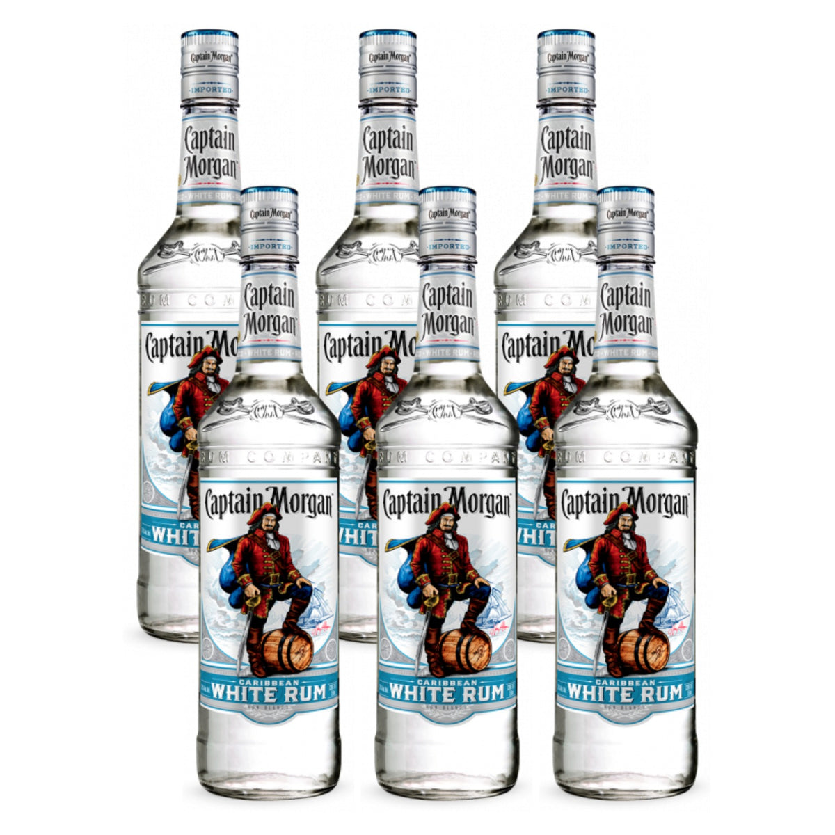 RON CAPTAIN MORGAN WHITE 700 ml (6 PIEZAS)