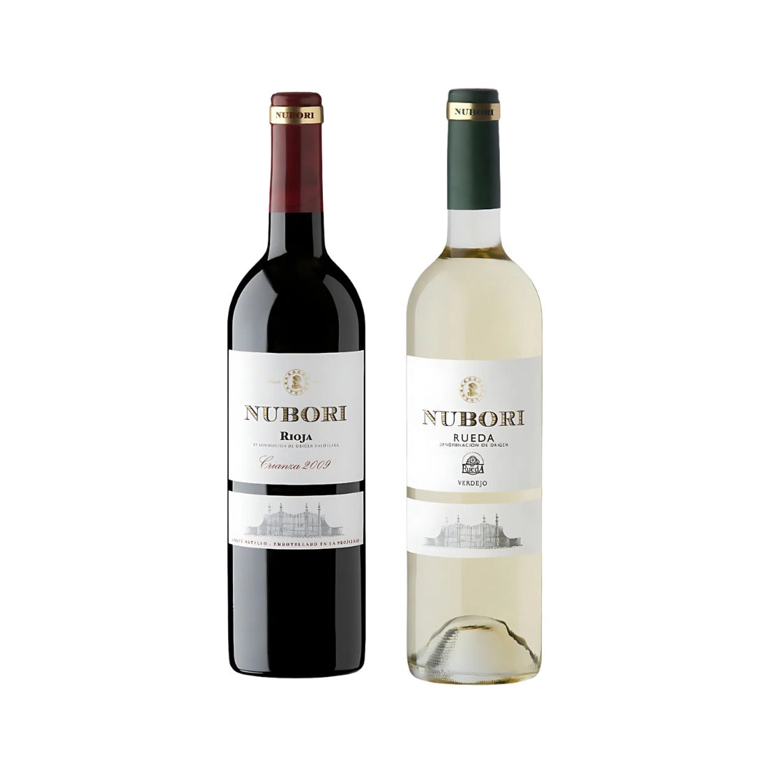 COMBO NUBORI: VINO BLANCO RUEDA VERDEJO + VINO TINTO CRIANZA 750 ML