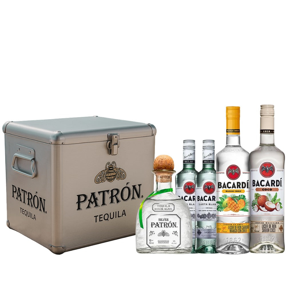 HIELERA TEQUILA PATRÓN + 5 BOTELLAS DE REGALO