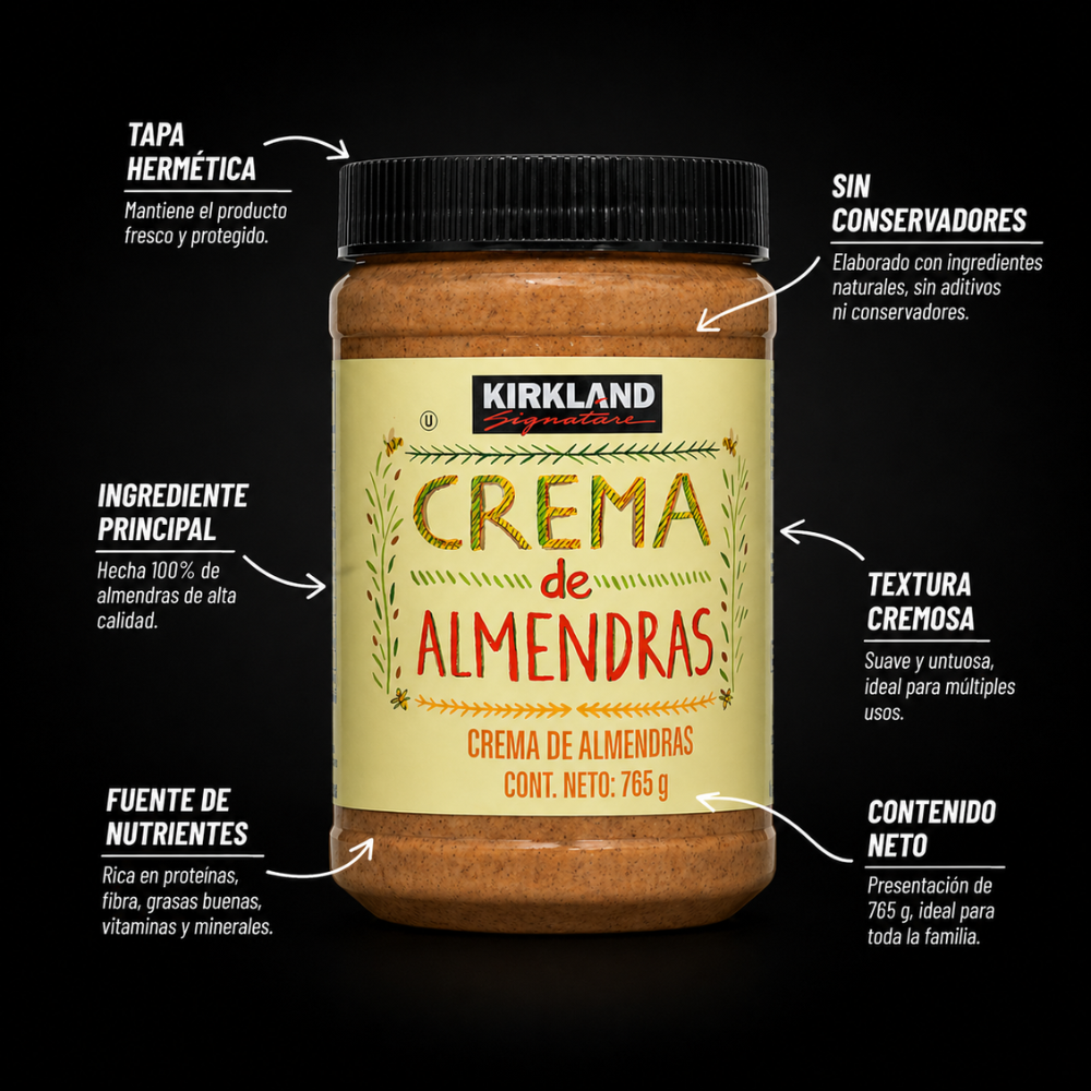 CREMA DE ALMENDRAS KIRKLAND SIGNATURE 765 G