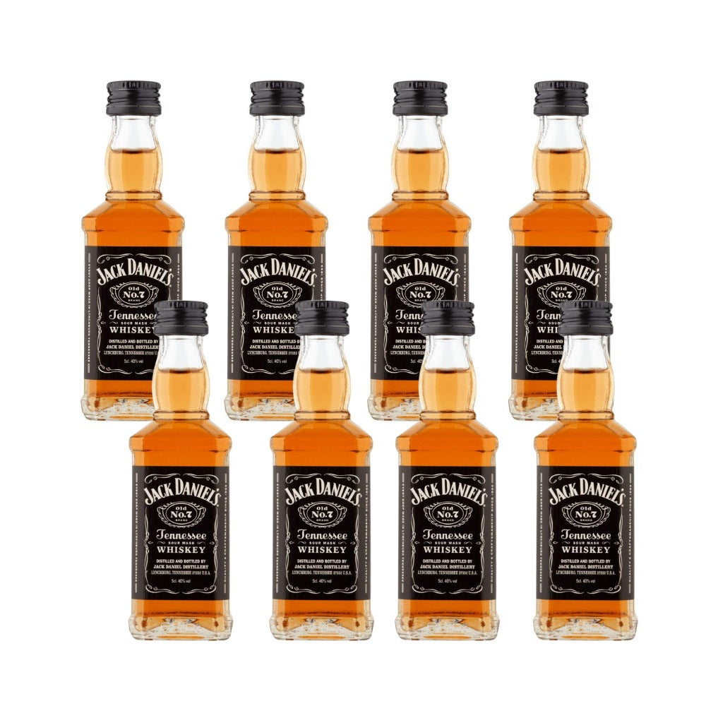 PACK DE 8 MINI BOTELLAS JACK DANIEL'S 50 ML