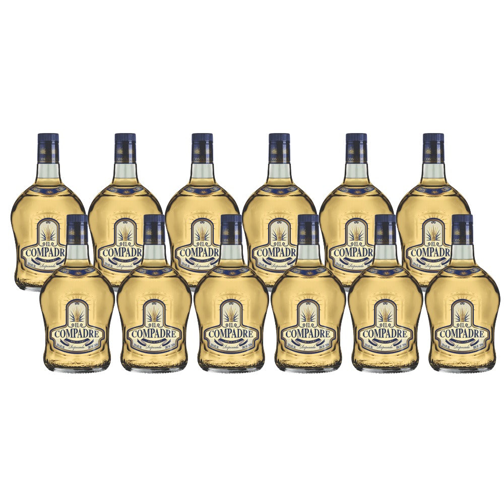 LICOR DE AGAVE EL COMPADRE REPOSADO 1000 ML (12 PIEZAS)