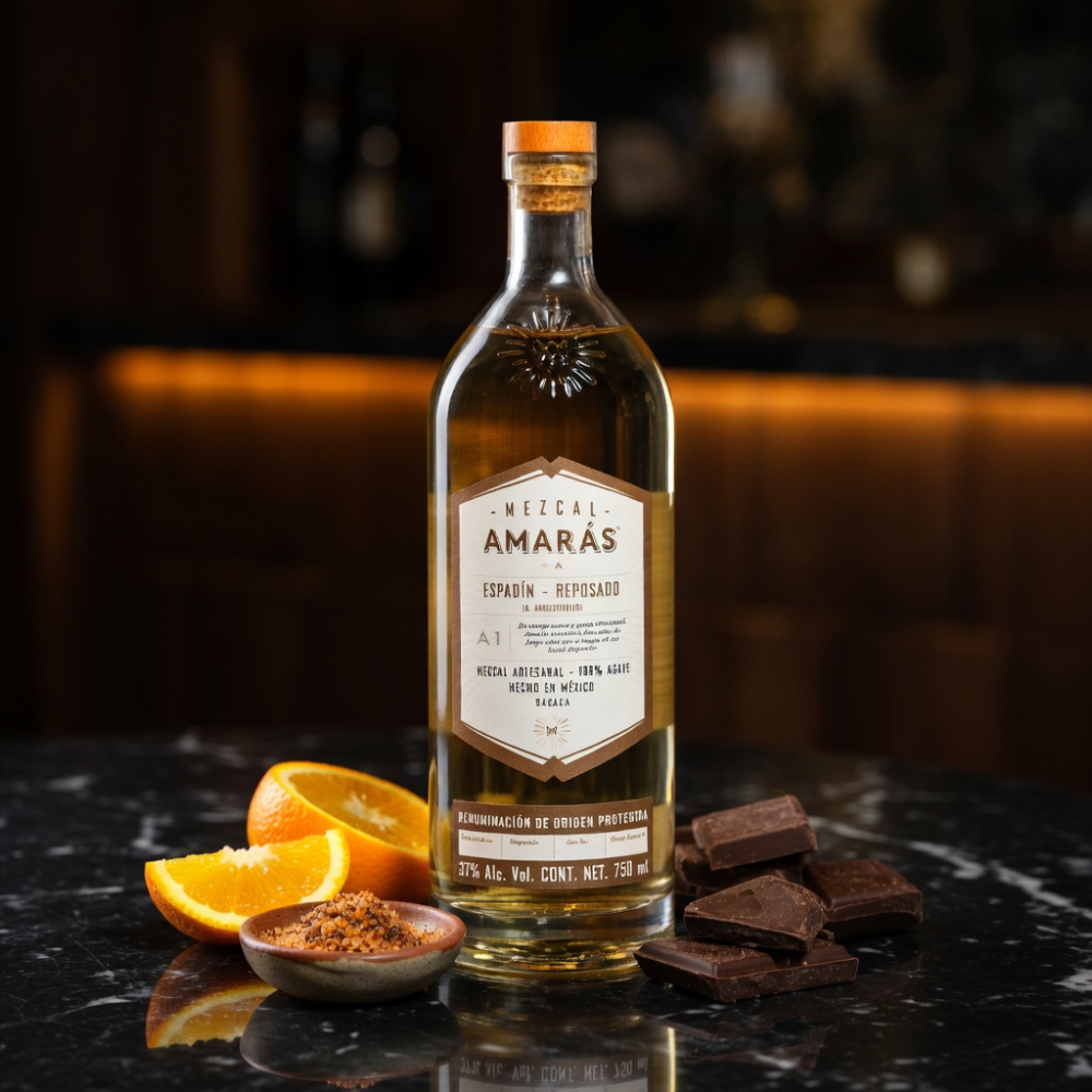 MEZCAL AMARÁS ESPADIN REPOSADO 750 ML