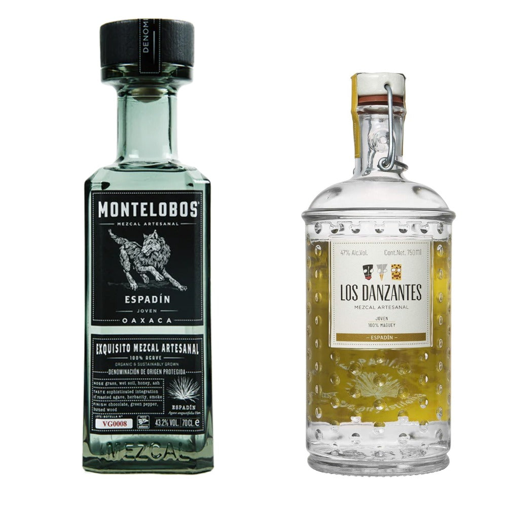 MEZCAL MONTELOBOS ESPADIN JOVEN 750 ML + MEZCAL LOS DANZANTES JOVEN ESPADIN 750 ML