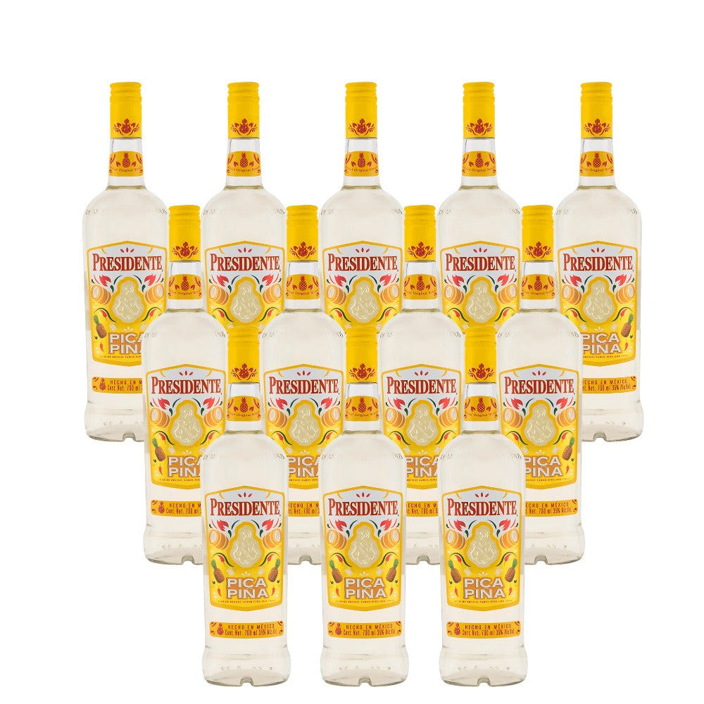 BRANDY PRESIDENTE PICA PIÑA 700 ML (12 PIEZAS)