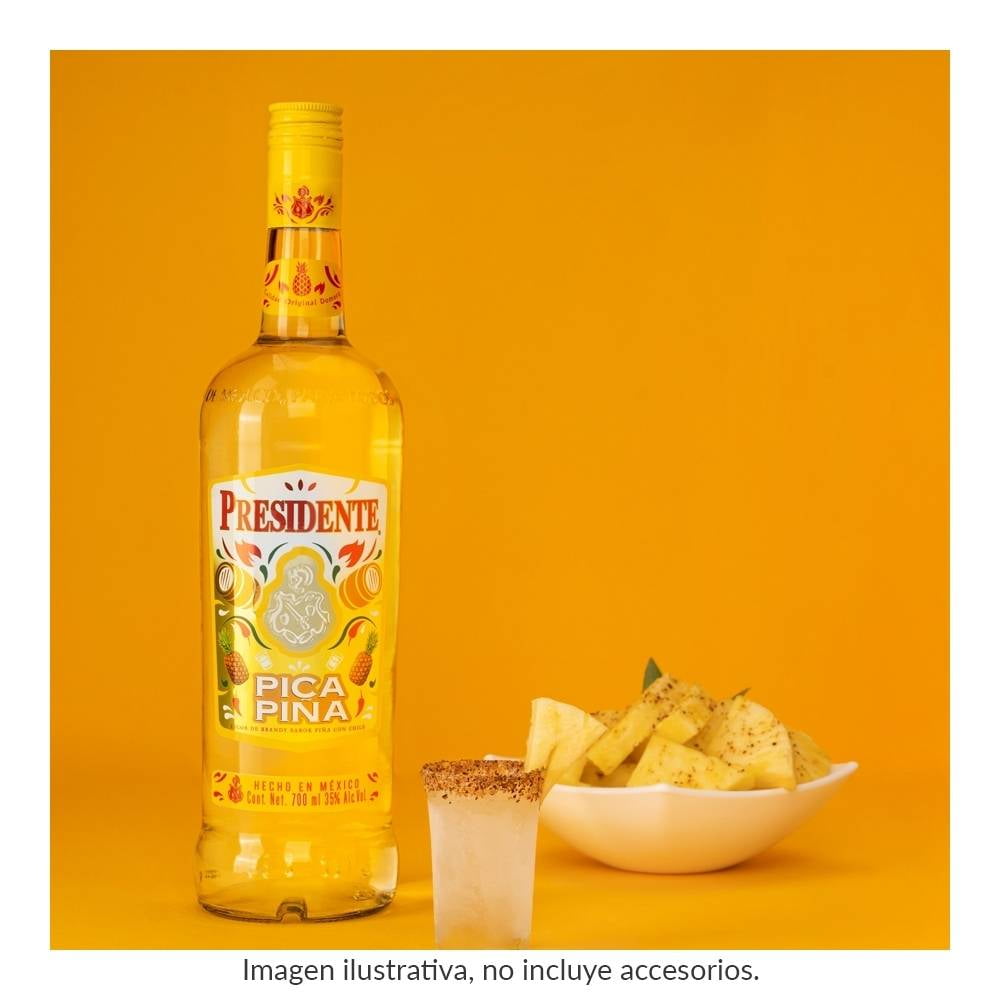 BRANDY PRESIDENTE PICA PIÑA 700 ML (12 PIEZAS)