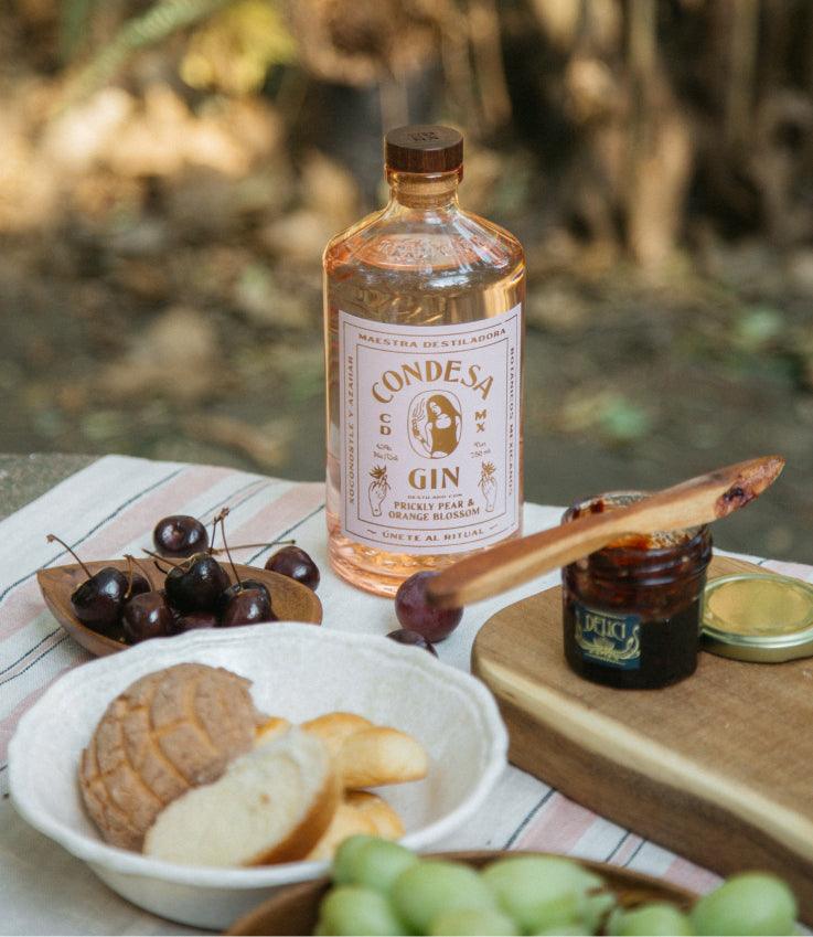 GINEBRA CONDESA XOCONOSTLE &amp; AZAHAR 750 ML